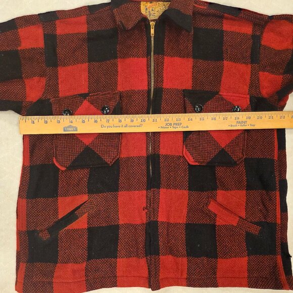 Vintage Duxbak Utica Flannel Shirt - Red Buffalo Plaid Rare New York Wool READ - Picture 6 of 16